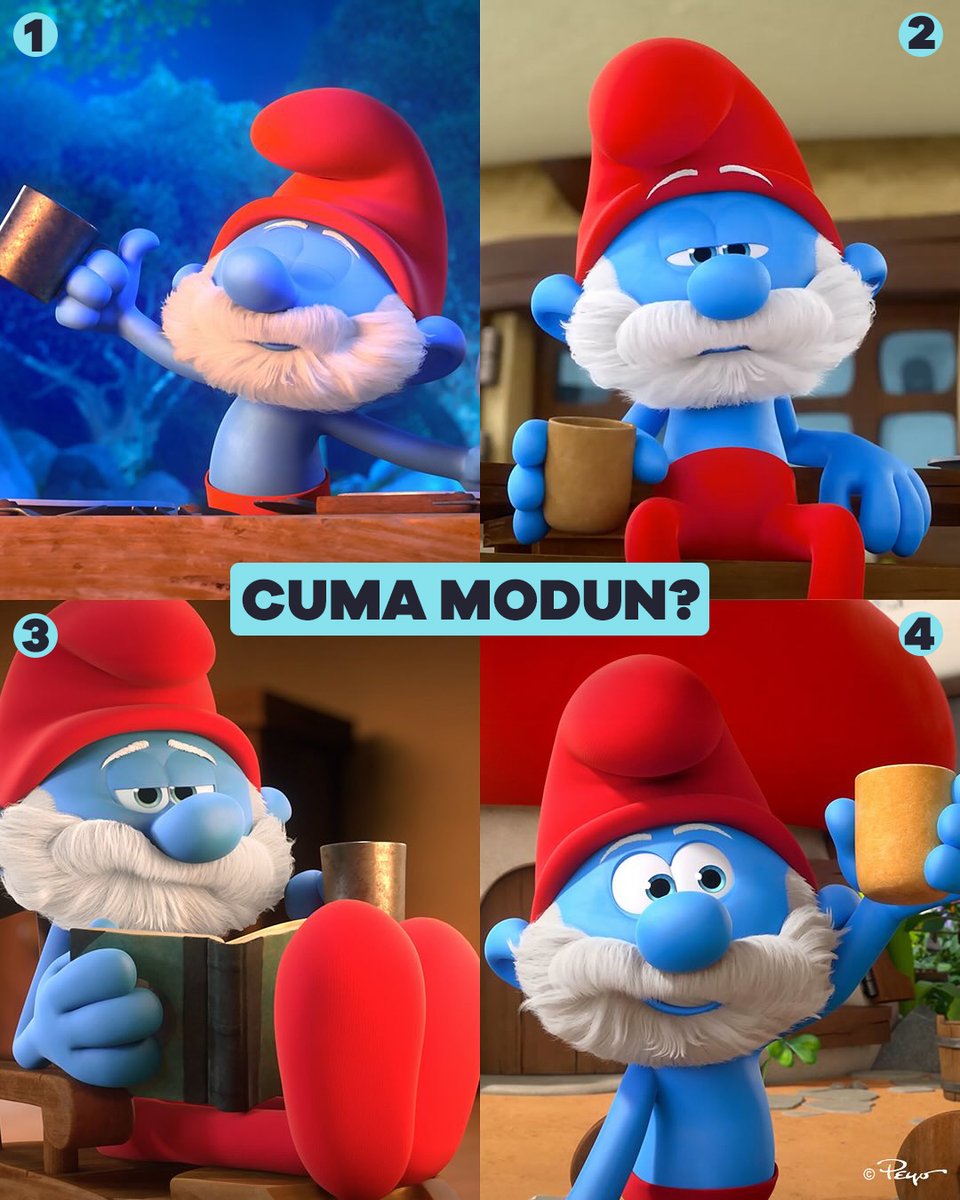 Bugün hangi Şirin Baba modundasın?💙😁 #TheSmurfs #Cuma