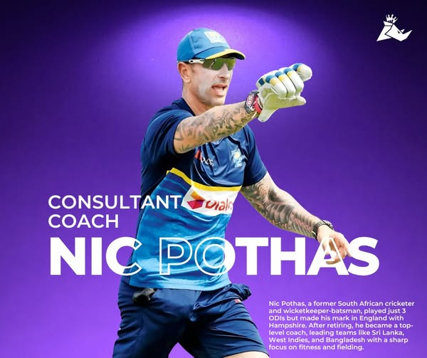 StatsRhino's tweet photo. 🚨 Nic Pothas Joins Nepal Cricket! 🇳🇵🔥
The coaching mastermind is now Consultant Coach for Nepal’s Scotland tour—big moves incoming! 🧠🏏
#NepalCricket #RhinoStats @CricketNep https://t.co/dsrQUuwGMn