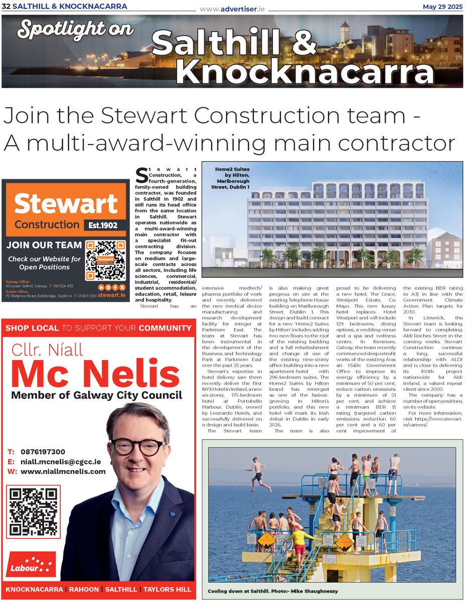 Nice write up in today's Galway Advertiser

Be sure to check out our website to view our Open Positions
stewart.ie/careers/

#TeamStewart