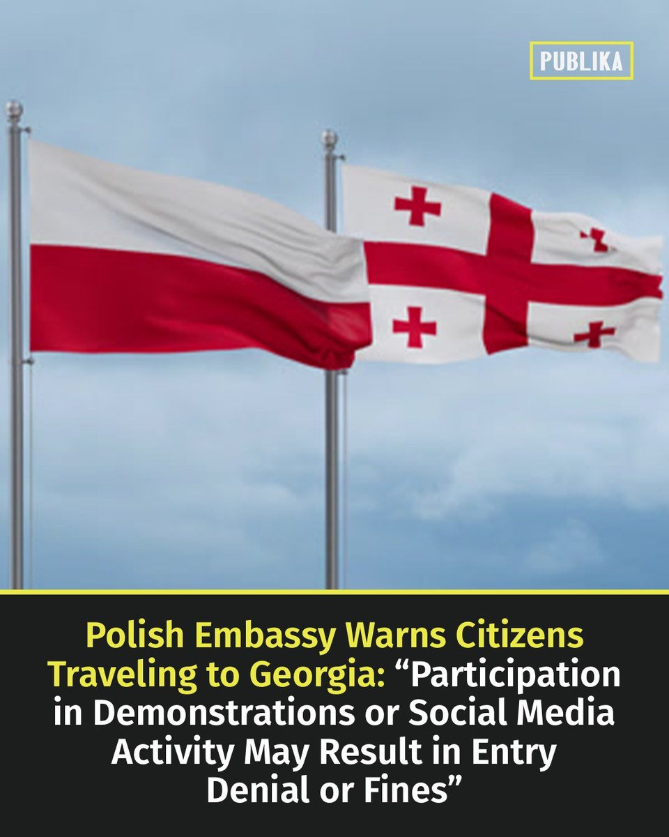 The Polish Embassy is warning its citizens that participating in demonstrations or being active on social media in Georgia could lead to being denied entry into the country or fined.