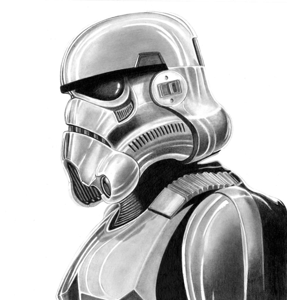 Todays addition to the sale is an originalpencil drawing of a #Stormtrooper from #StarWars - available at a 60% discount on EBay here 

ebay.us/m/ywoCFl