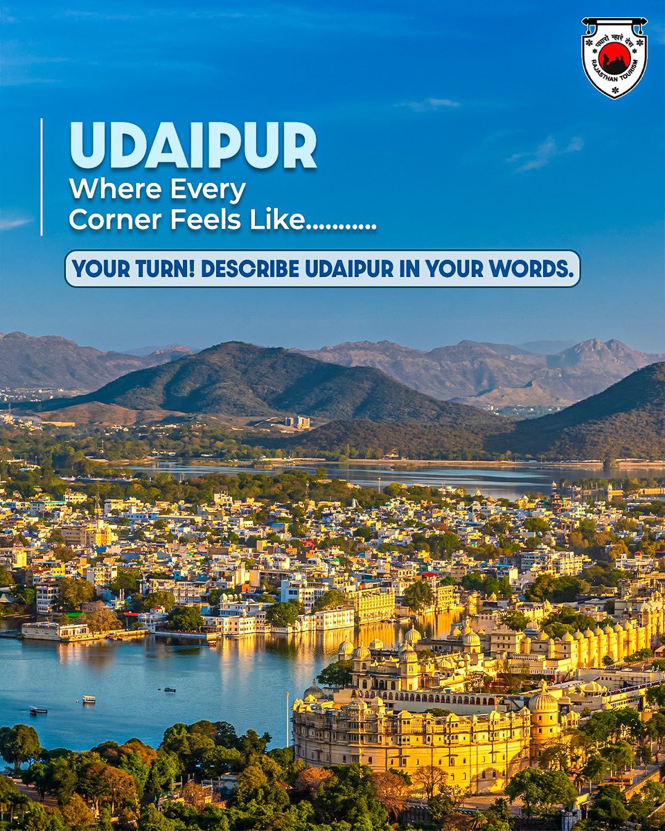 my_rajasthan's tweet image. Udaipur — Where Every Corner Feels Like Royalty, Romance, and Serenity 💫
Your turn! Describe Udaipur in your words. Drop it in the comments!

#Udaipur #ExploreRajasthan #TravelRajasthan #Rajasthan #RajasthanTourism