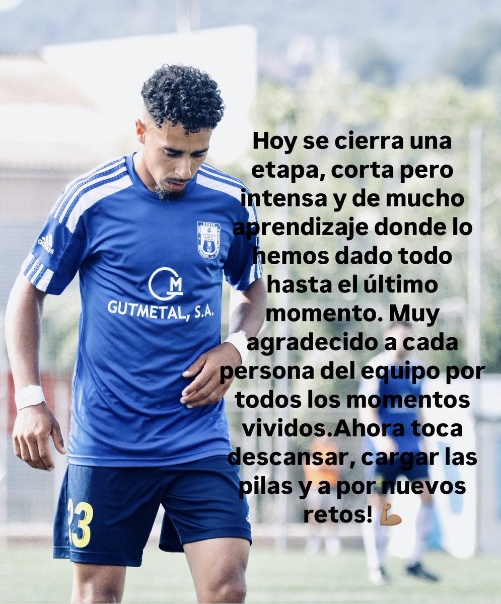 GRACIAS <a href="/uecastelldefels/">UE Castelldefels</a> y en especial a ti <a href="/Danigomezdi/">Daniel Gómez</a> 💛💪🏽