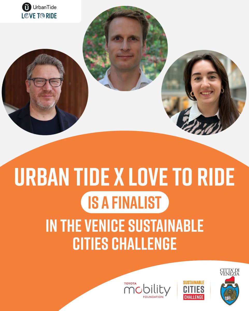 UrbanTide (@urbantide) on Twitter photo Big news! We're finalists in #TMFSustainableCities Venice Challenge 🎉 we'll receive an additional $130k funding to continue developing uMove_Venice with the goal of increasing cycling adoption in Venice 🚲 <a href="/ToyotaMobFdn/">Toyota Mobility Foundation</a> <a href="/Challenge_Works/">Challenge Works</a>, <a href="/WorldResources/">World Resources Institute</a> Big news! We're finalists in #TMFSustainableCities Venice Challenge 🎉 we'll receive an additional $130k funding to continue developing uMove_Venice with the goal of increasing cycling adoption in Venice 🚲 <a href="/ToyotaMobFdn/">Toyota Mobility Foundation</a> <a href="/Challenge_Works/">Challenge Works</a>, <a href="/WorldResources/">World Resources Institute</a>