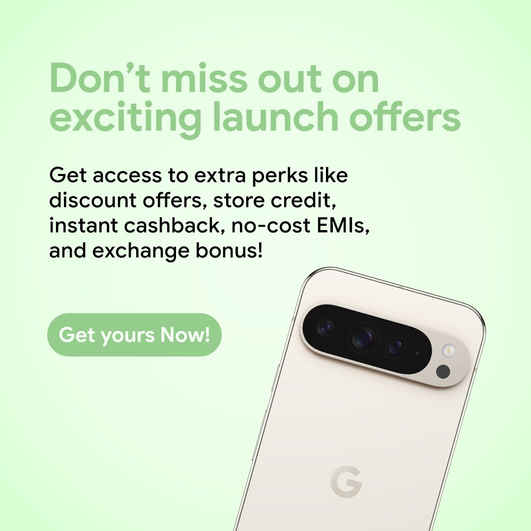 Starting today, people in India have yet another way to buy Google Pixel devices - directly from the online Google Store in India 💙

Limited number of units are available as a part of the launch offer, act fast &amp; get yours now! 

Check the T&amp;C here 🔗 goo.gle/GStoreIndia.