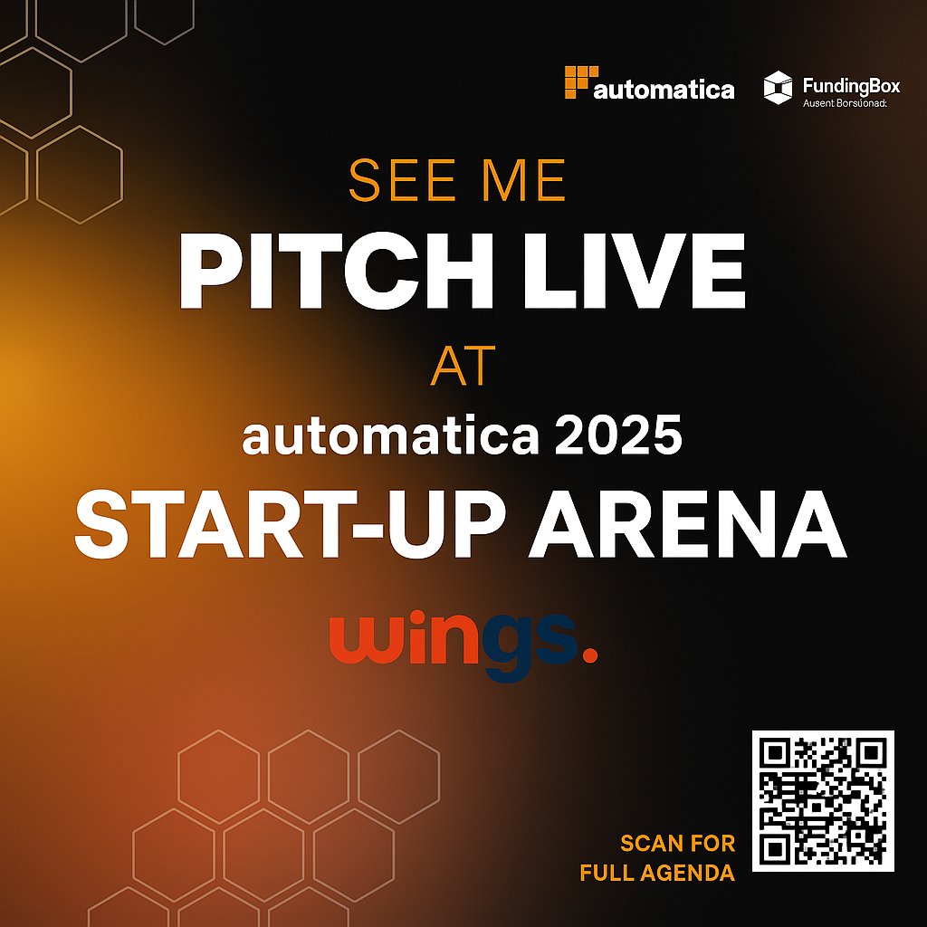 WINGS  is proud to participate in automatica 2025, where our very own Dr. Eleni (Nelly) Giannopoulou will pitch our cutting-edge solution developed in the context of Target-X OC2:
Advanced Industrial Monitoring System – a smart retrofit solution based on our wi.MOVE platform