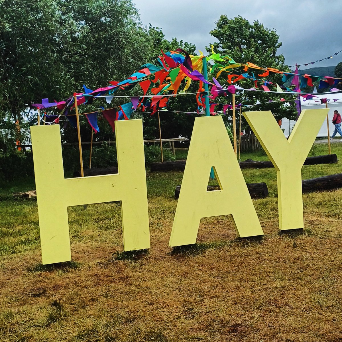 Hello Hay-on-Wye - windy old day at the Hay Festival! Bring on the talks... #hayfestival