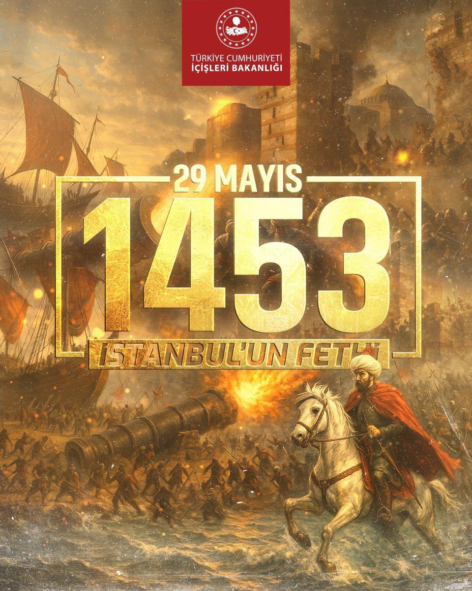 29 Mayıs 1453’te İstanbul surlarına dikilen sancağımız sadece unutulmaz bir fethin değil, aynı zamanda insanlık tarihinin yeniden yazıldığının habercisiydi.

Fatih Sultan Mehmet Han’ın fethiyle bu kutlu şehir, kadim medeniyetimizin zirvesi oldu.

Ayasofya-i Kebir Cami-i Şerif’in