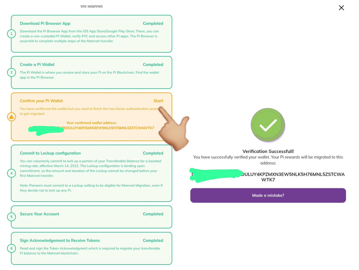 dprof_csc's tweet image. *Update on Pi Network*

- Go to your Pi mining app
- Click on the mainnet checklist 
- Reconfirm/Confirm your wallet for the second migration
- Go to your mail and confirm your registration
- Done

Don&apos;t forget I still buy and sell Pi