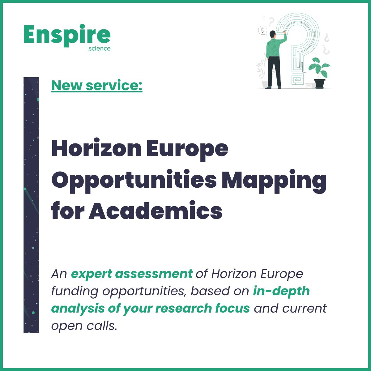 🎯 Looking for the right EU funding opportunity?
Our new Opportunity Mapping service helps academics navigate the Horizon Europe landscape - matching funding to your vision and goals.
💡Smarter, targeted funding starts here:
🔗 buff.ly/cuRwEXS