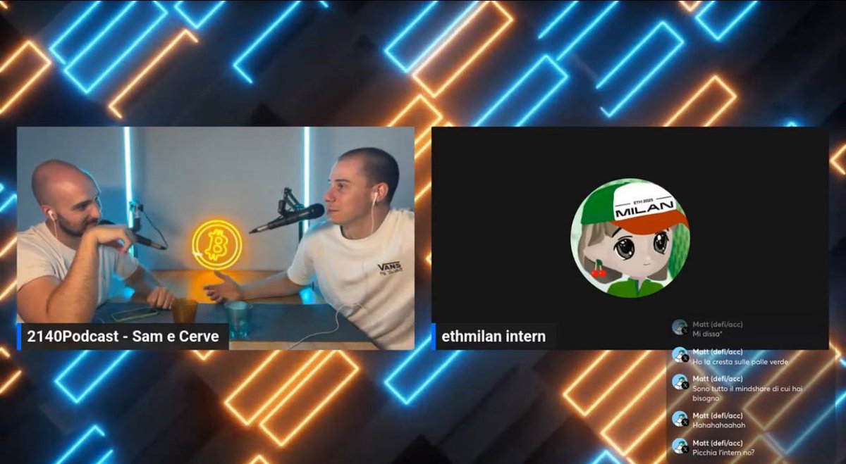 yarj.๐ฎ๐น๐| โ ๐ ๏ธ (@0xyarj) on Twitter photo gMilanoโ๏ธ I just finished watching the <a href="/2140podcast/">2140 Podcast - STASERA LIVE</a> (follow them on every platform!!!) live with guest intern <a href="/eth_milano/">ETHMilan ๐ฎ๐น | 24th June 2025</a>
Quick preface, I really hope <a href="/eth_milano/">ETHMilan ๐ฎ๐น | 24th June 2025</a> has boobs because I had inappropriate thoughts about her/him the whole time
Now letโs get to the interesting stuff gMilanoโ๏ธ I just finished watching the <a href="/2140podcast/">2140 Podcast - STASERA LIVE</a> (follow them on every platform!!!) live with guest intern <a href="/eth_milano/">ETHMilan ๐ฎ๐น | 24th June 2025</a>
Quick preface, I really hope <a href="/eth_milano/">ETHMilan ๐ฎ๐น | 24th June 2025</a> has boobs because I had inappropriate thoughts about her/him the whole time
Now letโs get to the interesting stuff