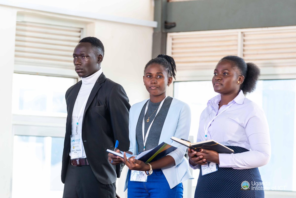 UICTug's tweet photo. Students of @BusitemaUni have presented their groundbreaking project, 'Green Guard 1' - a satellite domestication project that monitors Uganda's wetlands, forests & water bodies using satellite data to support data driven policy for land use, #ClimateAction  and #foodsecurity 
#UgandaInSpace #AerospaceWorkshop2025 #SpaceInnovationUG #NASAAppsUG
