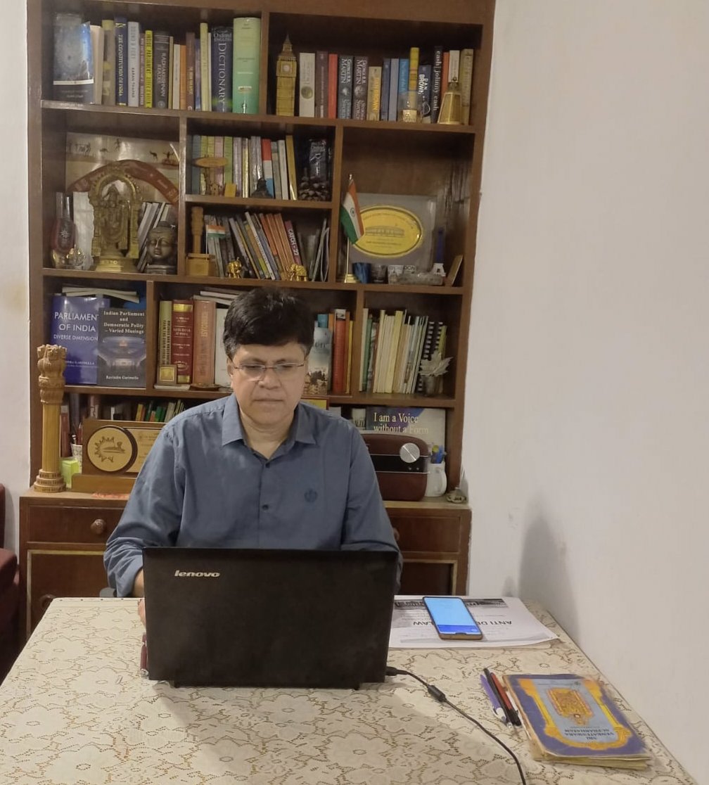 My online lecture on ' Party system and coalition Politics including Anti Defection Law, Role of Opposition and Leaders of Opposition ' for participations of Advanced Certificate Course in India' Resilient Democracy organised by ICPS