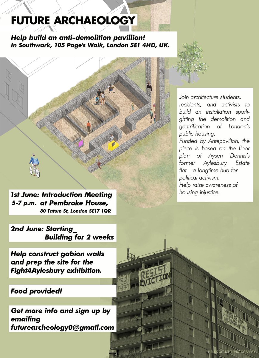 This Sunday 1st June 
Launch of Summer long project raising the profile of the Aylesbury and its inhabitants.

We need helpers. There’ll be food
