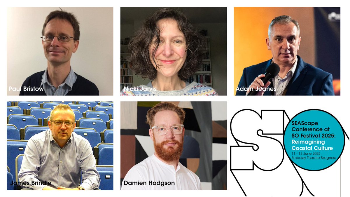 Introducing the speakers for SEAScape at SO Festival 2025: Reimagining Coastal Culture Conference, taking place at The Embassy Theatre, Skegness, from 11 to 13 June 2025.

Read more and book your free place qrco.de/SEAScape