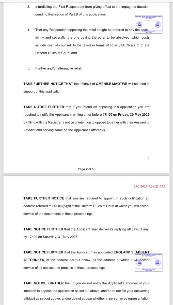 EFF HEADS TO COURT AGAINST FUEL LEVY INCREASE

EFF has approached the Western Cape High court seeking suspension of an increase in fuel levy - 16c per litre for petrol &amp; by 15c per litre for diesel with effect from 4 June 2025 - as announced by Finance Minister, Enoch Godongwana.
