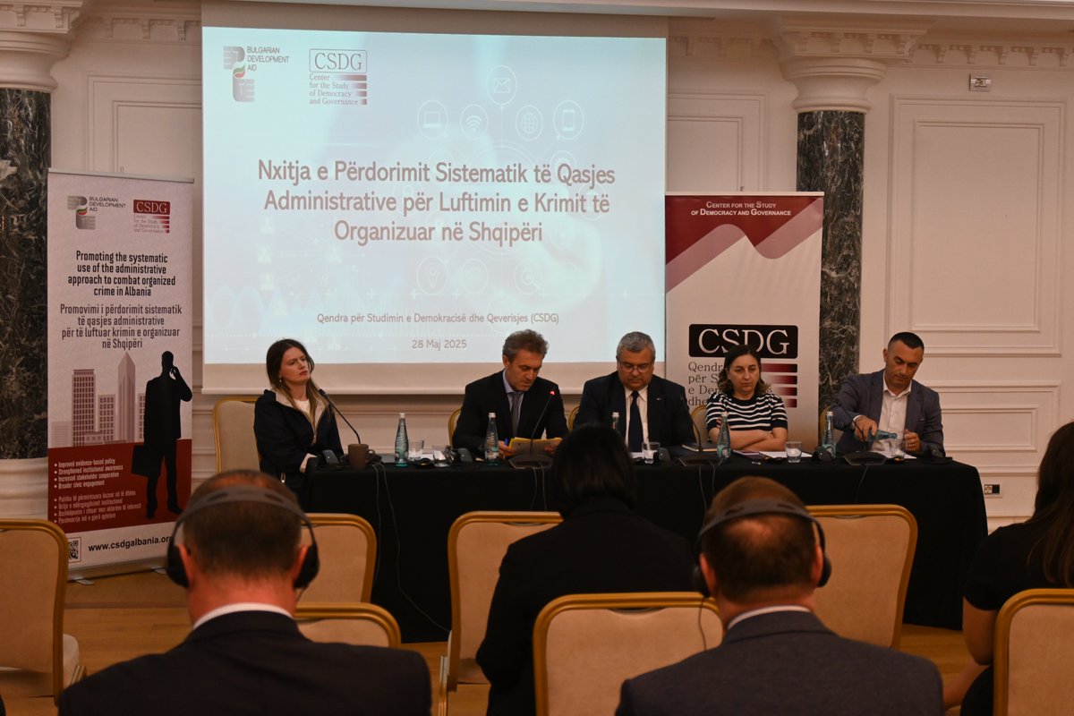 📢<a href="/CSDGALBANIA/">CSDG - Center for Study of Democracy & Governance</a> launched the project “Administrative approach against organized crime”, supported by Embassy of the Republic of Bulgaria in Albania 🇧🇬. A step forward in prevention through administrative action &amp; stronger rule of law. 🇦🇱🇪🇺
#Administrativeopproach #EUintegration