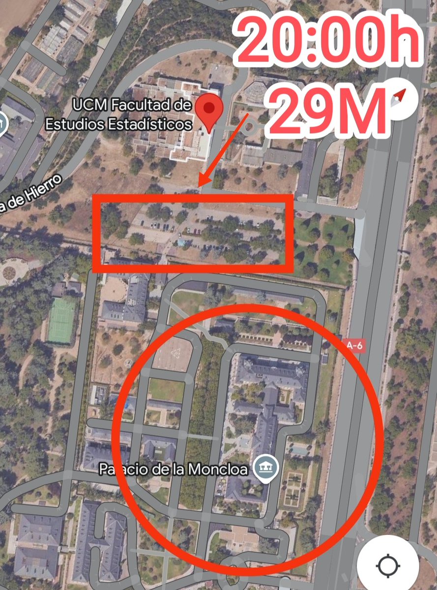 Este jueves 29M a las 20:00 en La Moncloa. 
Concentración #SanchezDIMISION  
Entrada del Parking de la Facultad de Estadística de la Complutense. 
Adjunto mapa: maps.app.goo.gl/yeEMDqGcicGqzK…
¡Pásalo!