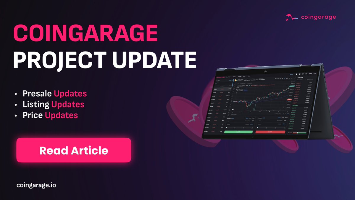 Coingaragesro's tweet image. 🚨 Major Update from Coingarage 🚨

We&apos;re building the most trusted, licensed, and accessible crypto exchange in Europe

✅ MiCA + DORA compliance underway
✅ GARA presale adjusted for stronger token launch
✅ New trading UI coming
✅ $GARA stake yield (up to 31% APY)
✅ $1M+…
