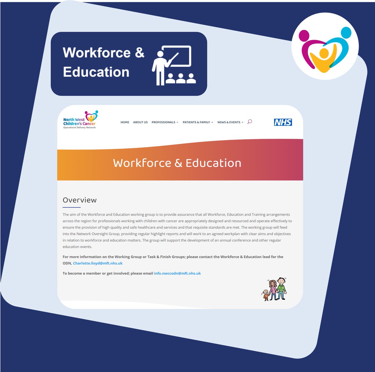 Visit our website to see the new Workforce &amp; Education Working Group page💻

nwchildrenscancerodn.nhs.uk/workforce-educ…

#nwccodn