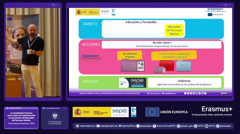 Conéctate📺 youtube.com/watch?v=T3oplv…

Movilidad educativa en el ámbito de adultos: proyectos de movilidad para los Centros de Educación de Personas Adultas. 

Alejandro Florentino López Fernández, jefe de Área de Educación de Personas Adultas, SEPIE.
