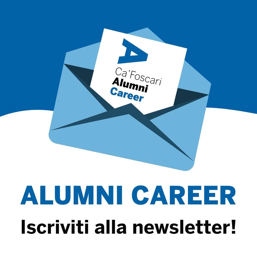 4 offerte di lavoro in collaborazione con il Career Service dell’Università Ca’ Foscari Venezia!

Leggi qui la newsletter di maggio: mailchi.mp/a2b2067b0bc7/n…
Se non sei già iscritto alla nostra newsletter 👉 bit.ly/AlumniCareer-NL