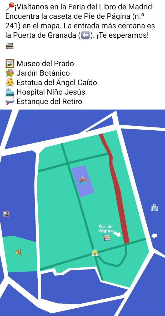 Mañana arranca la Feria del Libro de Madrid. En la caseta nº. 241, Pie de Página nos ofrece su catálogo disponible y las firmas de much@s de sus autores/as. ¡Os esperamos!📚🖊💙