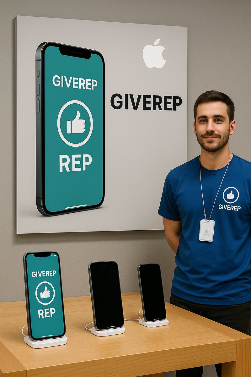 ZanaZana688627's tweet photo. Even the Apple Store is repping GIVEREP 👀
$REP @sparkdotfi
📱 Build real reputation, support others, and get noticed with #GIVEREP. @GiveRep
#GIVEREP #RepYourself #TechForGood https://t.co/kdWmTrgKz3