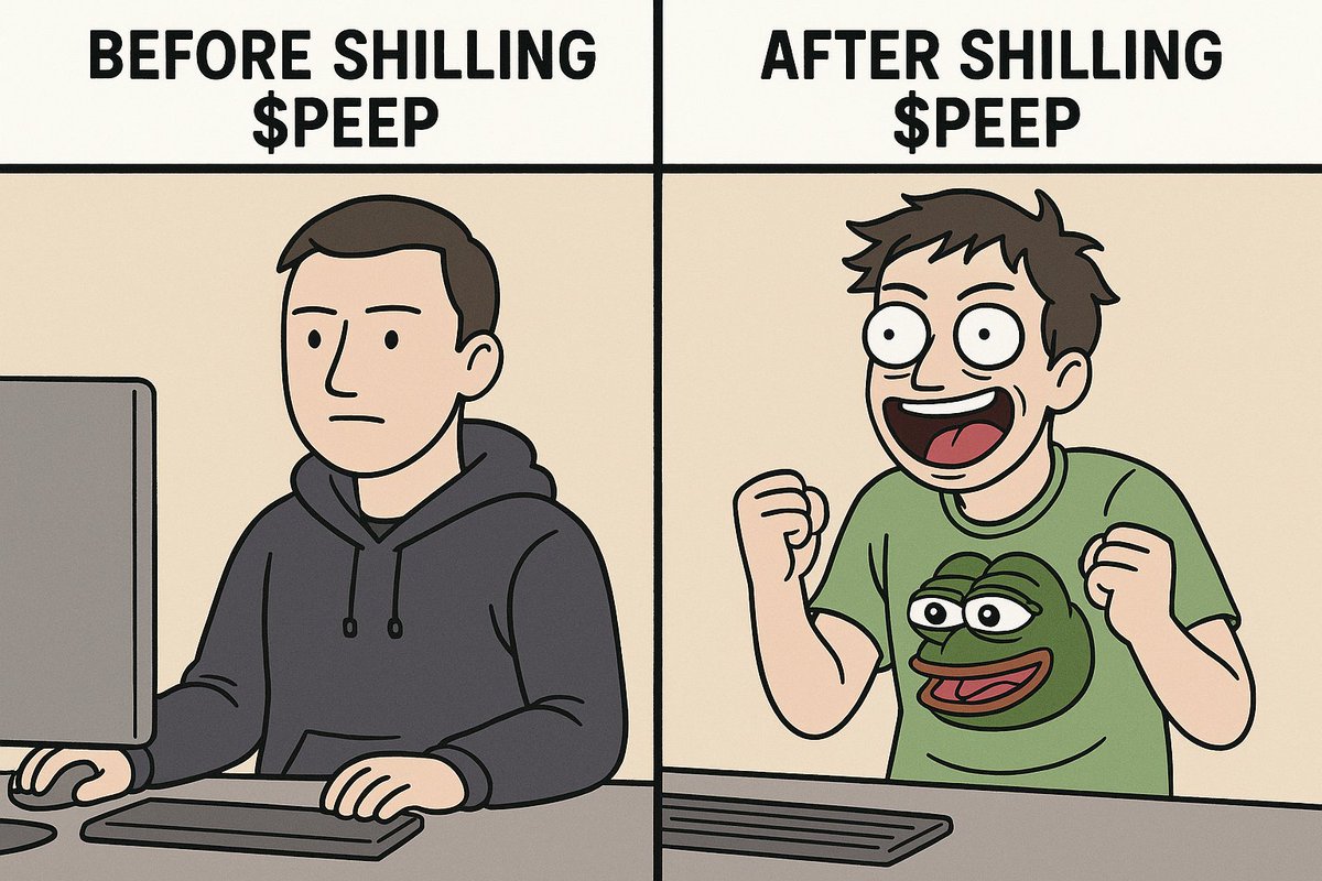 The_Last_Elder1's tweet photo. Before $PEEP: DYOR, stay rational, diversify.
After $PEEP: RIBBIT. BUY. HOLD. ASCEND.

Don't snooze on @peep__sol https://t.co/Z54haYI4ri