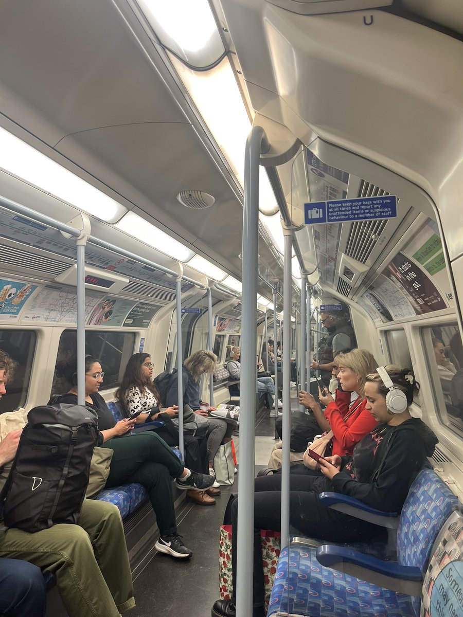 Farting up a storm on the tube.