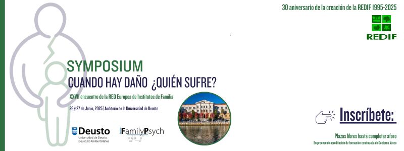 Deusto FamilyPsych (@deustofampsych) on Twitter photo 📢 ¿Trabajas en Osakidetza, Diputación o en servicios sociales, justicia o educación?
🧠 Simposio “¿Cuándo hay daño: quién sufre?”
📅 26-27 junio | Uni. <a href="/deusto/">Universidad Deusto - Deustuko Unibertsitatea</a>
🎟 Entrada gratuita → bit.ly/4jeQKEj
#REDIF2025 #Infancia #Trauma #SaludMental 📢 ¿Trabajas en Osakidetza, Diputación o en servicios sociales, justicia o educación?
🧠 Simposio “¿Cuándo hay daño: quién sufre?”
📅 26-27 junio | Uni. <a href="/deusto/">Universidad Deusto - Deustuko Unibertsitatea</a>
🎟 Entrada gratuita → bit.ly/4jeQKEj
#REDIF2025 #Infancia #Trauma #SaludMental