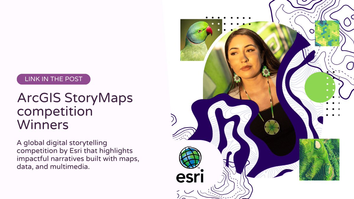 ✨ Inspiration for #Storytellers! <a href="/Esri/">Esri</a> has announced the winners of the 2024 #ArcGISStoryMaps Competition 🏆🌍 570+ stories from 58 countries—covering heritage, climate, equity, disaster response &amp; more.
Discover how #DigitalNarratives can drive change 👉 esri.com/en-us/arcgis/p…