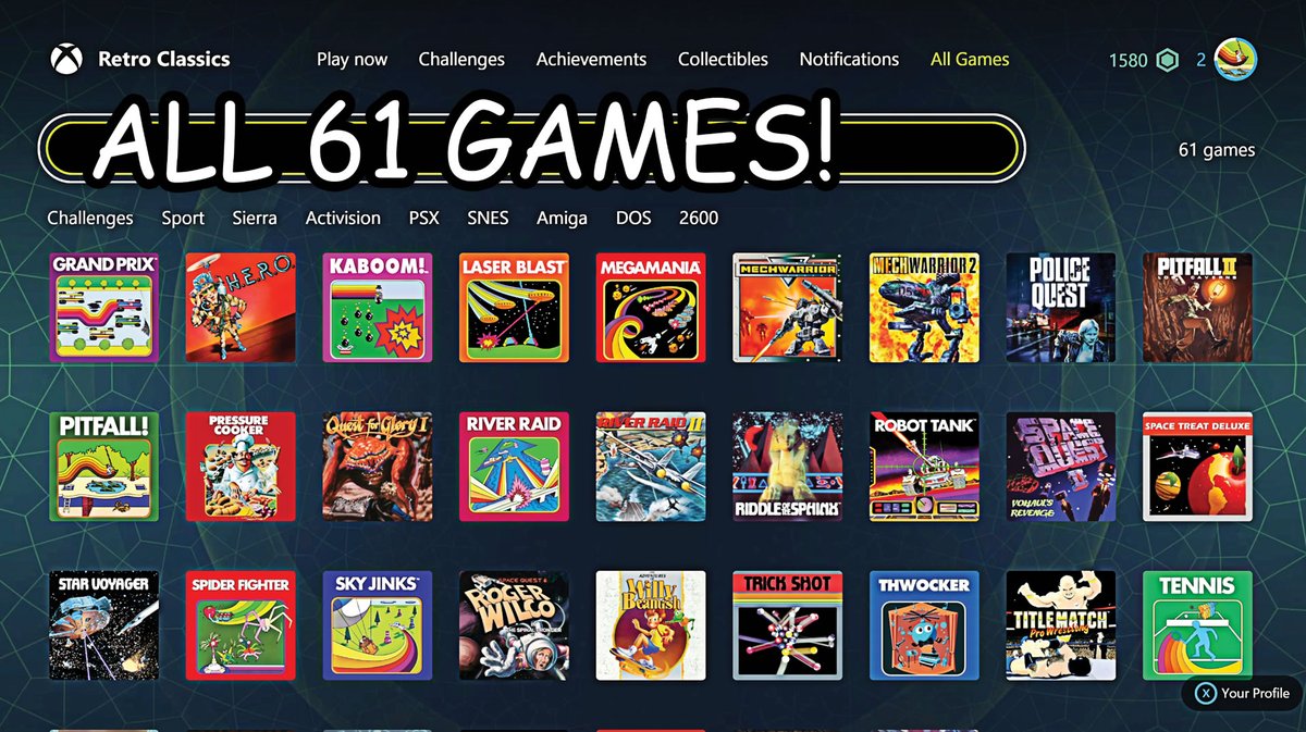 DVDfever's tweet image. ALL 61 GAMES IN XBOX RETRO CLASSICS! - PC (4K UHD 60fps) - Xbox Game Pass - DVDfeverGames

Xbox Retro Classics is a new feature on Xbox Game Pass, with scores of great retro games, and this is the full list!

#XboxRetroClassics #XboxGamePass #DVDfeverGames

Video in first…