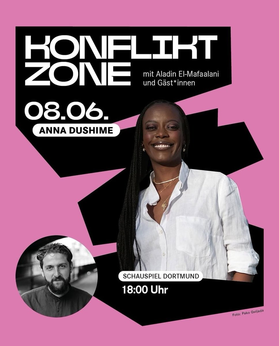 Meine letzte KONFLIKTZONE im Schauspielhaus Dortmund, aber diesmal bin ich der Gast von Anna Dushime. Sie wird die Konfliktzone von nun an übernehmen. Karten gibt es hier:
theaterdo.de/produktionen/d…