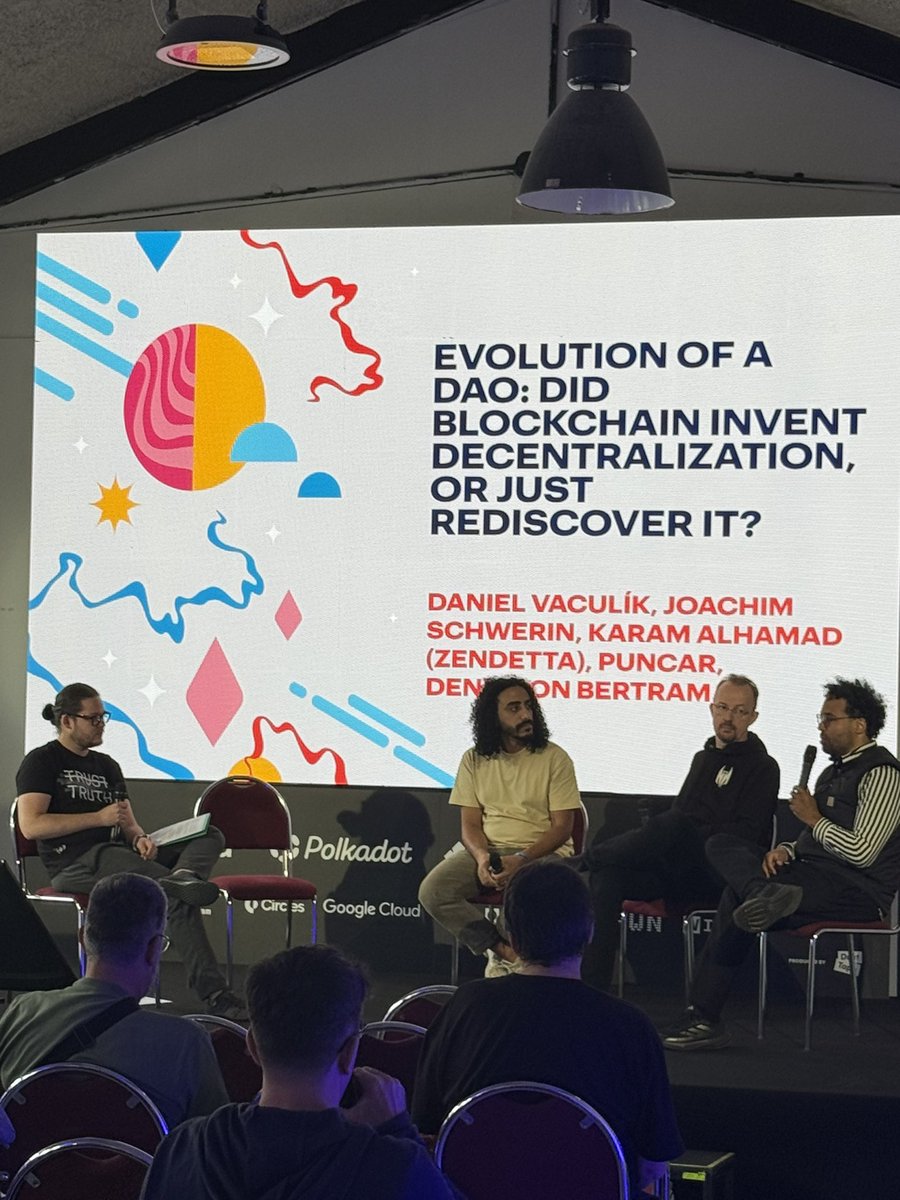 Jimmy Tudeski (@stakenode_dev) on Twitter photo Evolution of a DAO- Polkadot panel at <a href="/EthPrague/">ETHPrague</a>
Hosted by <a href="/PolkadotAgent/">Daniel | 🐂 ⭕️</a> with our own <a href="/0xZendetta/">Karam | Web3 Foundation</a> Evolution of a DAO- Polkadot panel at <a href="/EthPrague/">ETHPrague</a>
Hosted by <a href="/PolkadotAgent/">Daniel | 🐂 ⭕️</a> with our own <a href="/0xZendetta/">Karam | Web3 Foundation</a>