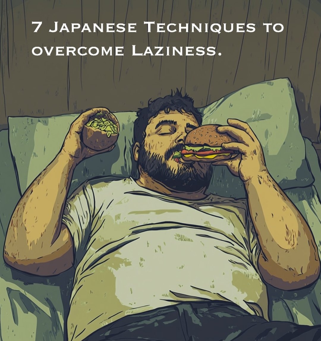 7 Japanese Techniques To Overcome Laziness.

- Thread 🧵