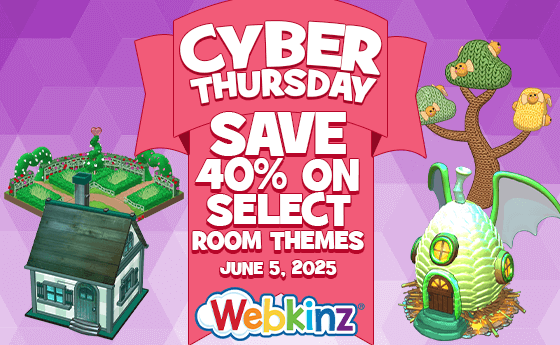 ganzestore's tweet photo. #CyberThursday --> TODAY, June 5, 2025
40% OFF select #Webkinz #Classic room themes and items
https://t.co/ELBkgahtCX
@webkinz https://t.co/U0iVlaPzaz