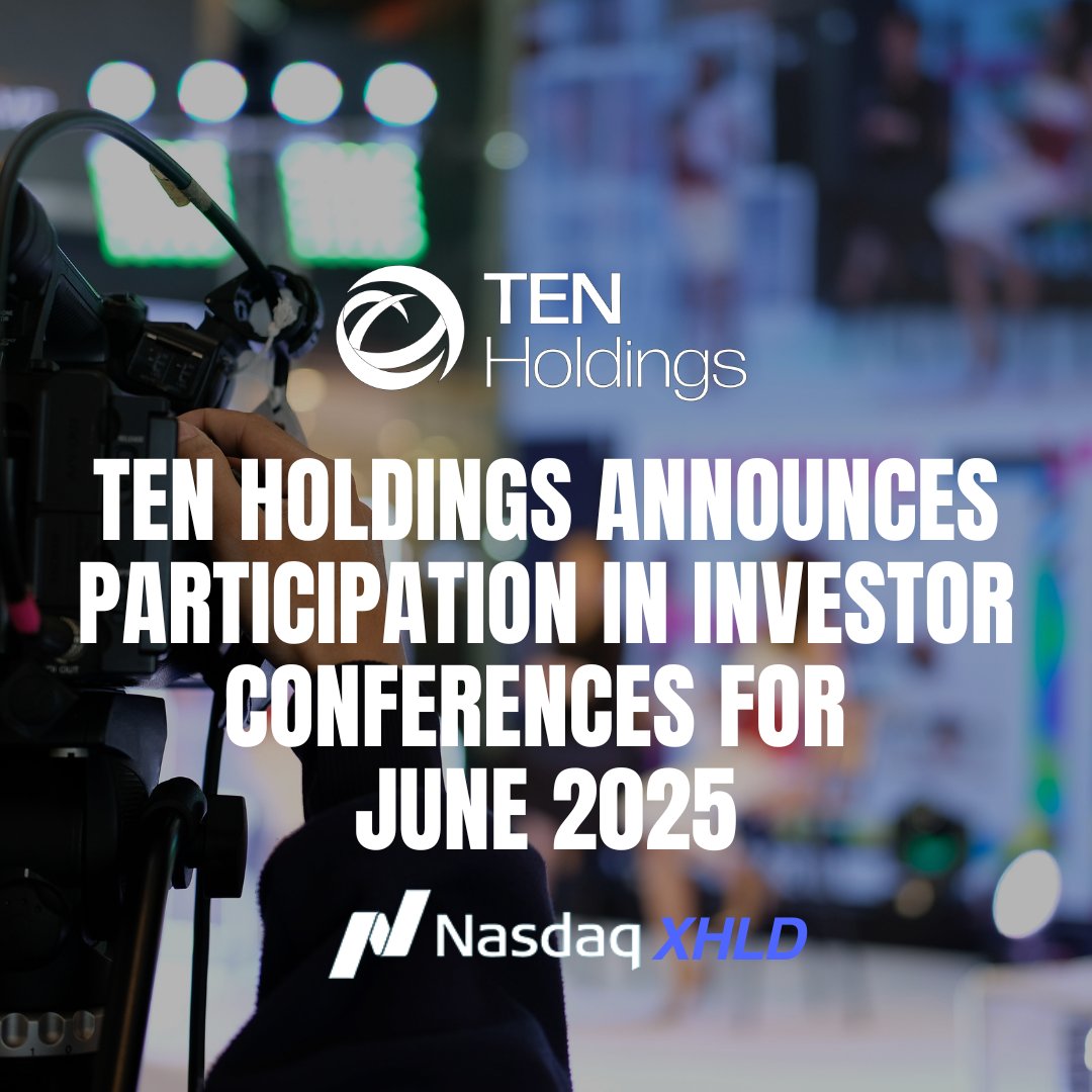 Our client, <a href="/TENHoldings/">TEN Holdings</a> (<a href="/Nasdaq/">Nasdaq</a>: $XHLD), is stepping into the spotlight this June with a packed schedule of investor-focused events designed to amplify visibility and share the Company’s momentum with the financial community.

As a leader in event planning, production, and