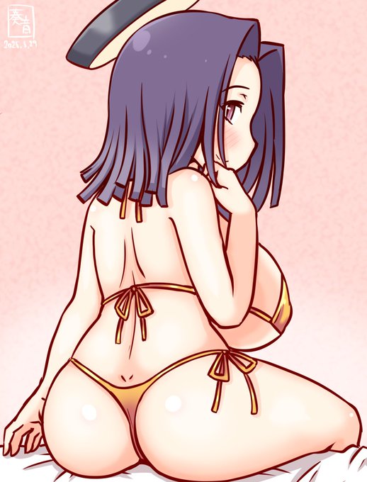 「やぁんっ 私の後ろから急に話しかけると危ないですよ～?」 #艦これ版真剣お絵描き60分一本勝負_20250529 #龍田