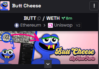buttcheese_eth's tweet photo. dexscreener updated $BUTT https://t.co/7hli5WfM5G