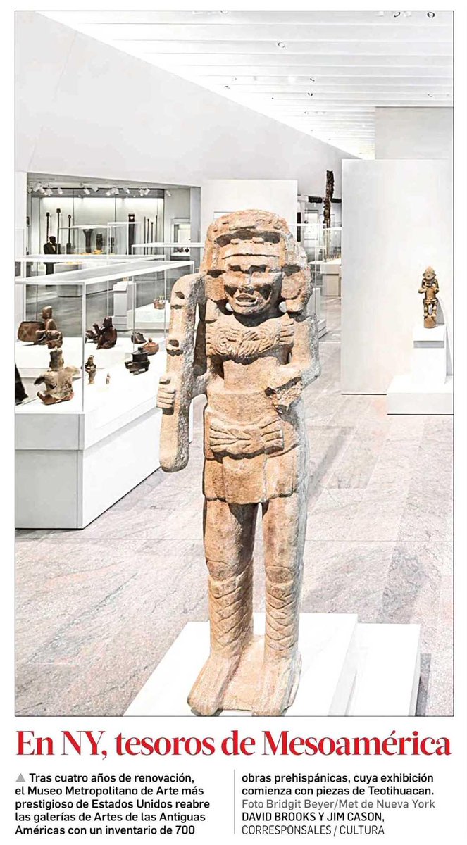 TODOS SOMOS MIGRANTES!
   Muchas felicidades a Joanne Pillsbury y Laura Filloy por la conclusión de cuatro años de intenso trabajo para la renovación integral del Ala Rockefeller del Metropolitan Museum of Art de Nueva York. Enhorabuena!
   Entrevista de La Jornada.