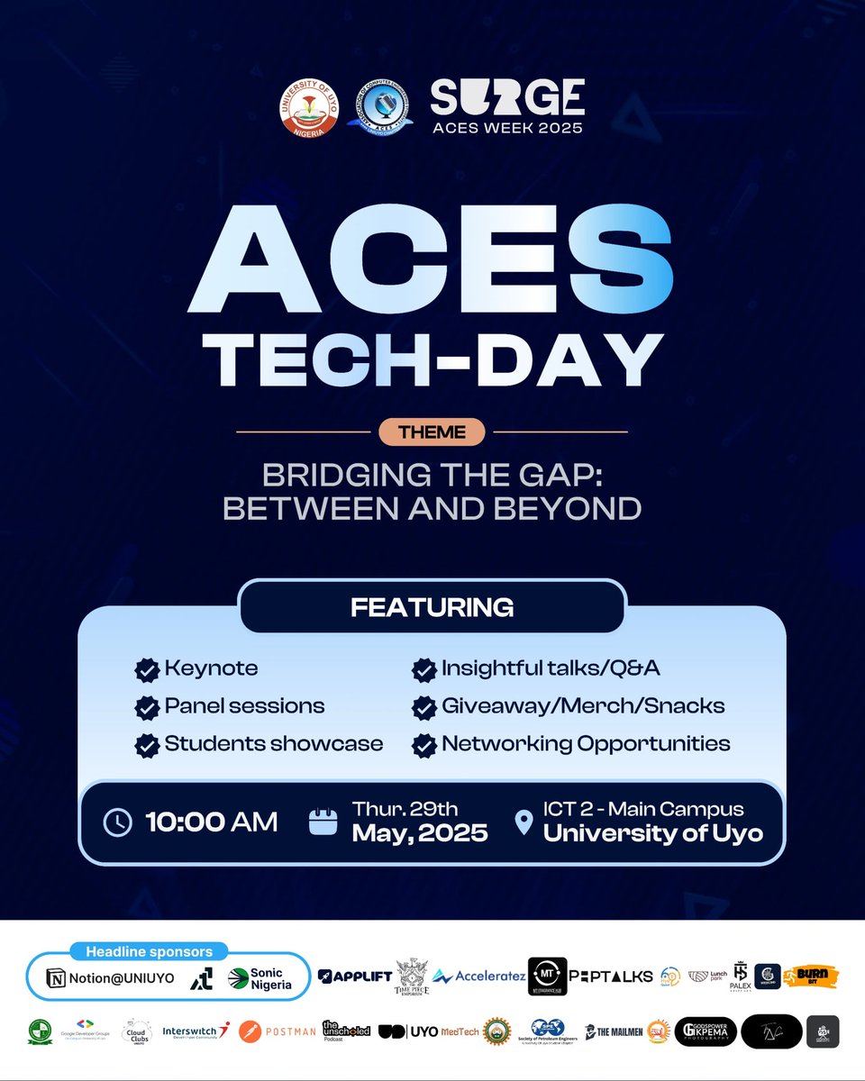 IDC_Uyo's tweet image. We're live at ACES Tech Day!!
Are you here with us?🌚
#ACESWEEK25 #IDC_Uyo #Interswitchdeveloperscommunity #interswitch
