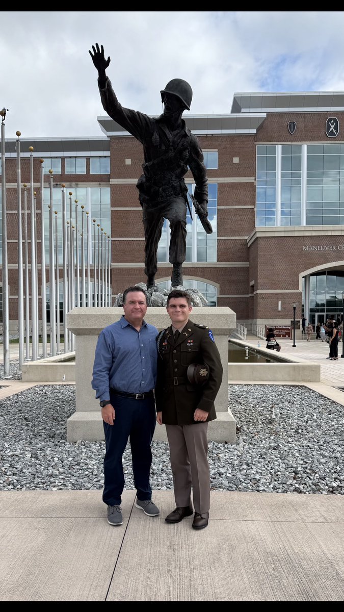 Dylan graduated from Officer Infantry Leadership school. He graduated top ten out of 160. We attended the coveted “Blue Cord” ceremony. Next day, graduation. Dylan’s next orders: Ranger School, jump school =parachute &amp; months of rigorous mountain/land/swamp training. Proud times.