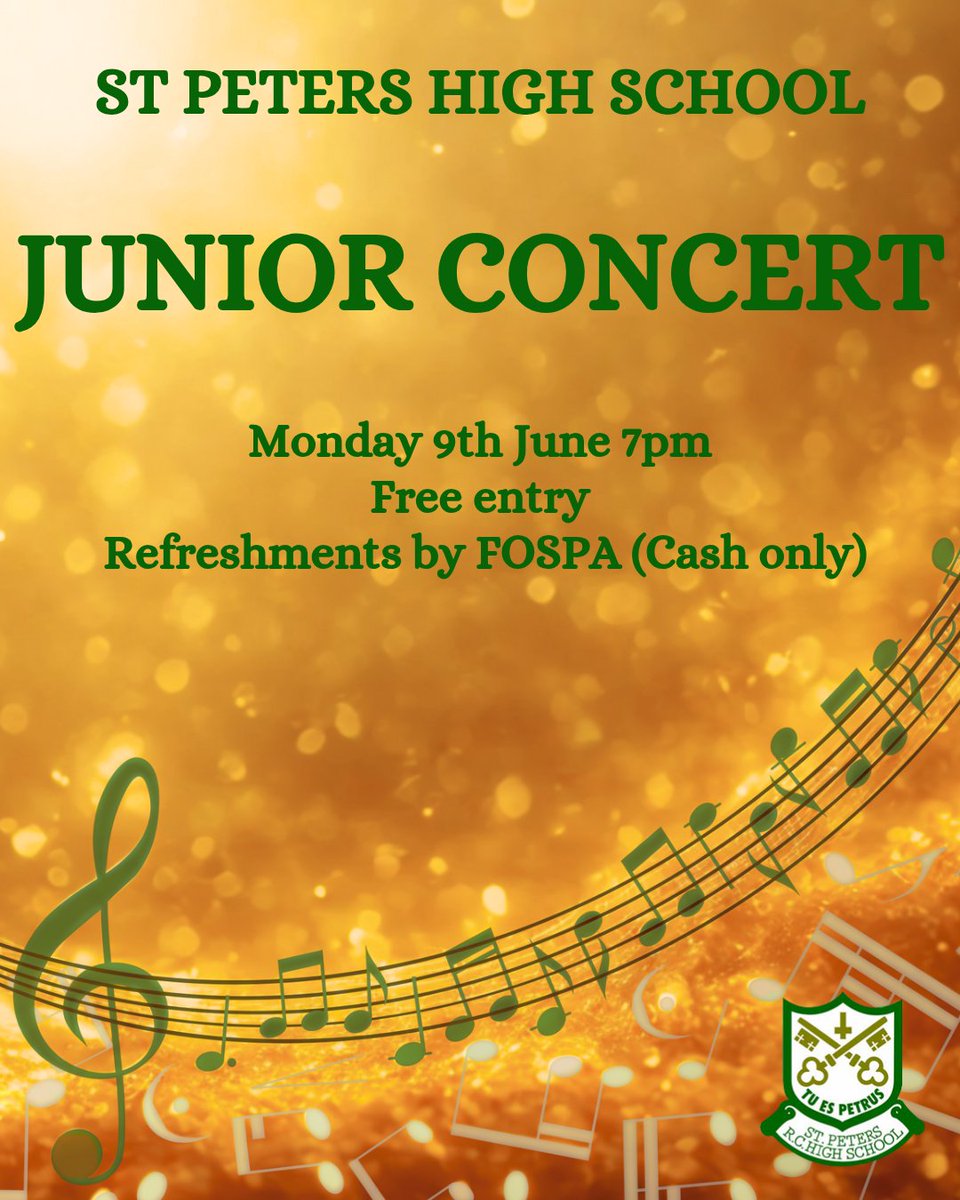 MusicStPeters's tweet photo. @StPetersRCHigh 

Don't miss this wonderful evening of musical performances by the Music Ensemble and soloists from years 7, 8 and 9!

#greenarmy https://t.co/rs8Jzokvjd