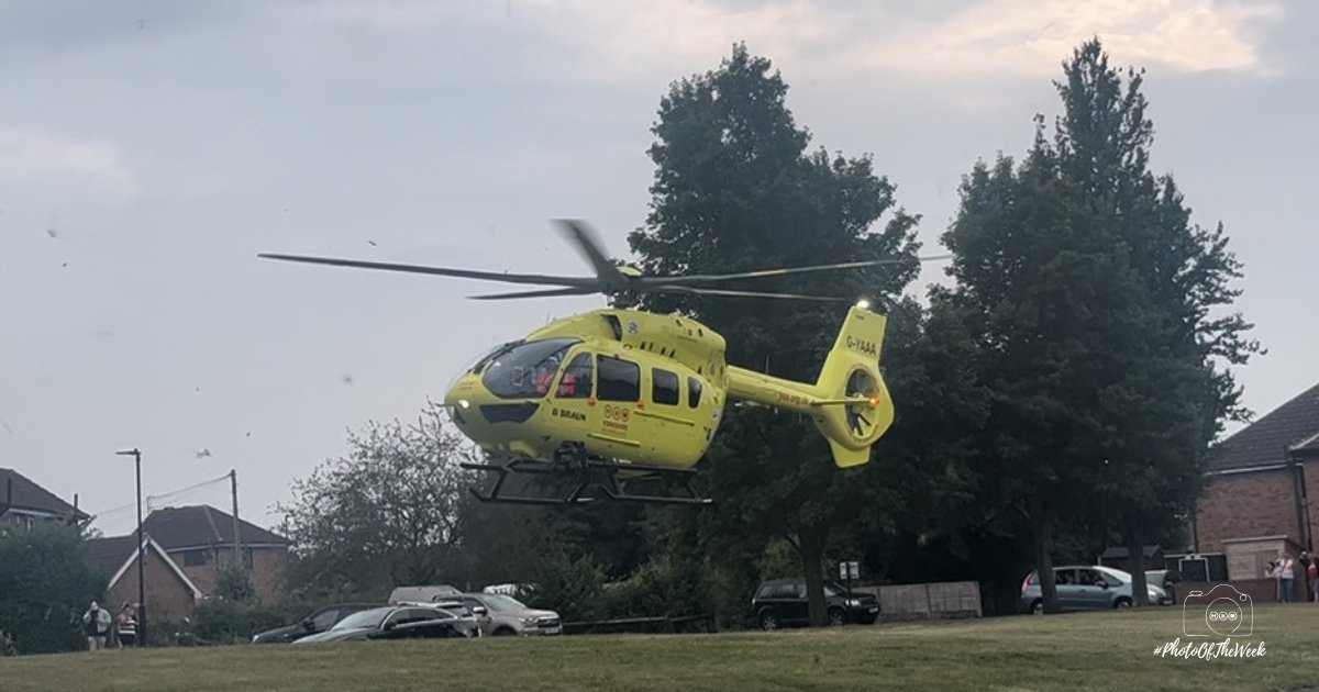 YAA supporter Mason Miller captured this week’s #PhotoOfTheWeek during a call-out to an incident in Bentley, near Doncaster. Thank you for sharing it with us, Mason!📸🚁 

#Yorkshire #AirAmbulance #AlwaysReadyAlwaysThere