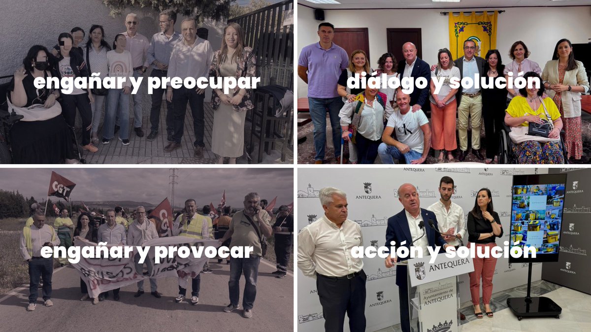Dos formas de vida.
Dos maneras de ser y hacer.

🏠 #Antequera, y sus ciudadanos, no pueden estar en manos de la irresponsabilidad

#SiempreAntequera