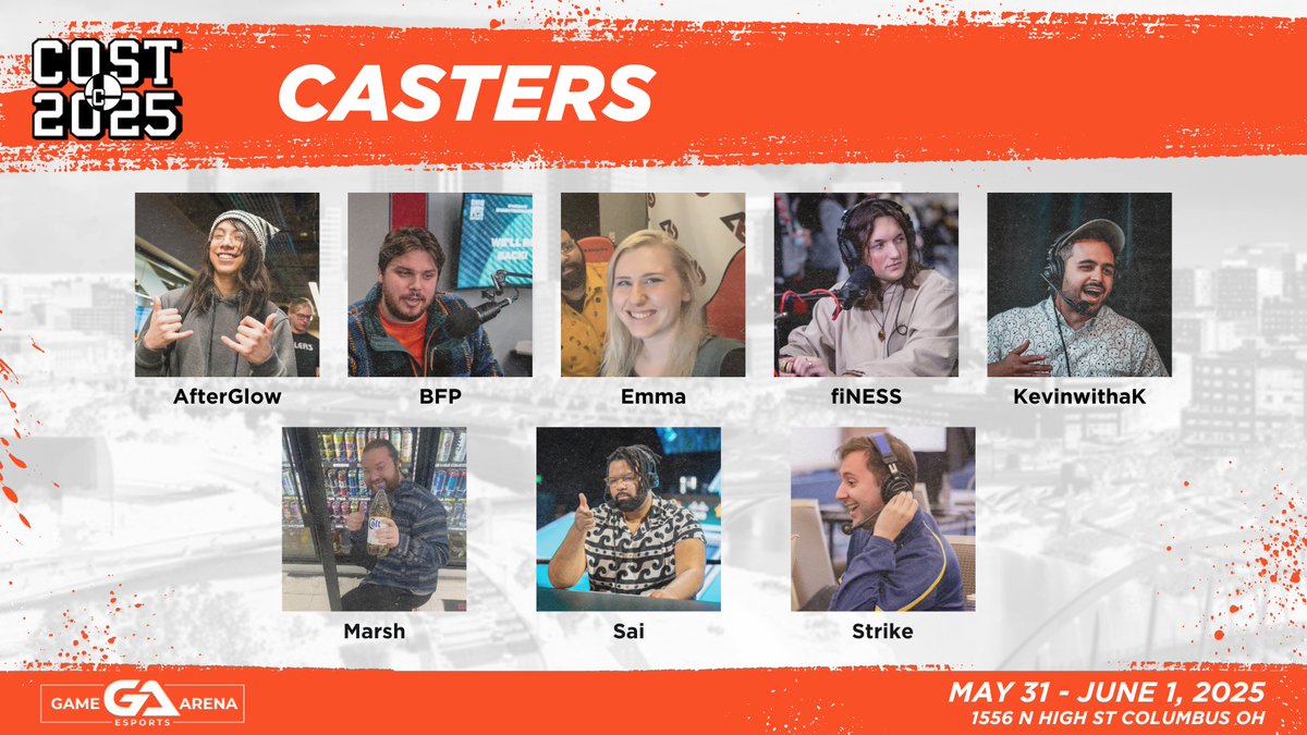 It wouldn't be COST without some amazing Midwestern casters blessing the mic! 🎙️

Their combined energy entertains all who tune into our streams all weekend long; you all do not want to miss out on these voices!