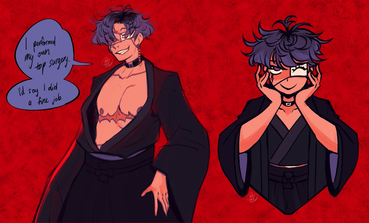 i use him as a test subject for different brushes

#hundred_line #hndr_FA