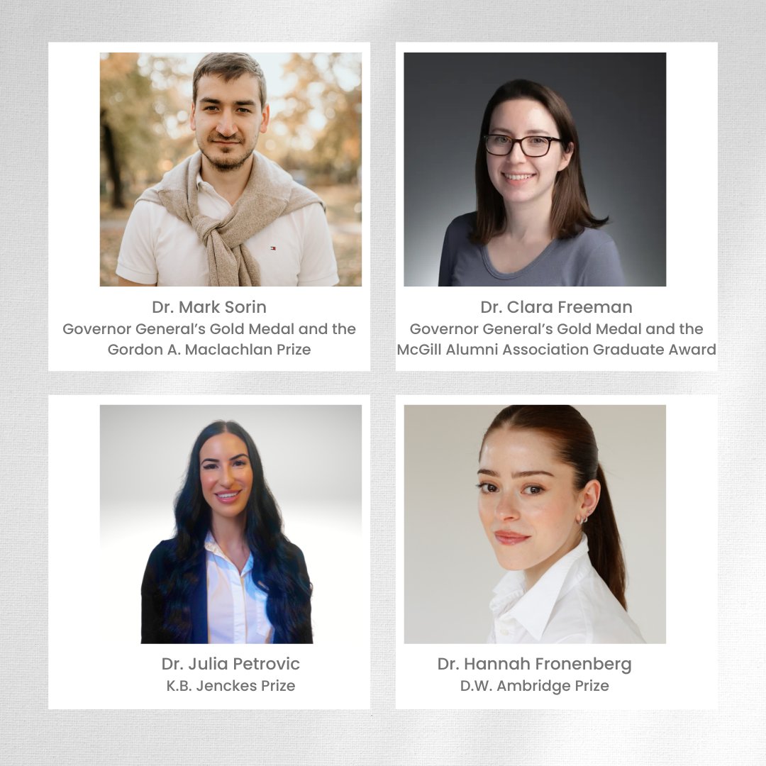 McGill Graduate & Postdoctoral Studies (@mcgillgradstudy) on Twitter photo Meet the winners of the 2025 Convocation Prizes Competition that celebrates outstanding graduating Masters or Doctoral students at <a href="/mcgillu/">McGill University</a>
Congratulations!🎉 mcgill.ca/x/igR Meet the winners of the 2025 Convocation Prizes Competition that celebrates outstanding graduating Masters or Doctoral students at <a href="/mcgillu/">McGill University</a>
Congratulations!🎉 mcgill.ca/x/igR