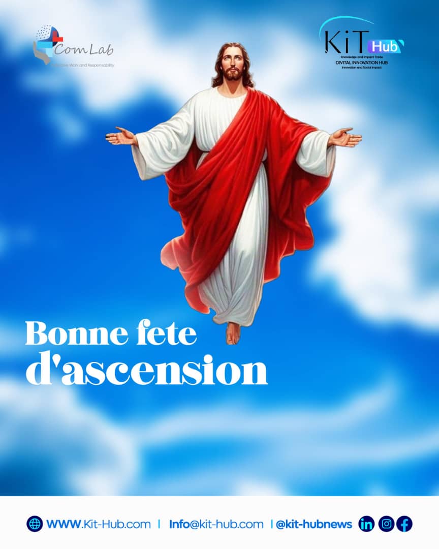 KithubNews (@kithubnews) on Twitter photo En ce jour de l’Ascension, KIT-Hub vous souhaite de vous élever avec foi et passion,
comme la jeunesse que nous accompagnons chaque jour grâce à la technologie, l’éducation et l’inclusion.
Bonne fête de l’Ascension à toutes et à tous ! 🌟
#Ascension2025 #KITHub #Jeunesse En ce jour de l’Ascension, KIT-Hub vous souhaite de vous élever avec foi et passion,
comme la jeunesse que nous accompagnons chaque jour grâce à la technologie, l’éducation et l’inclusion.
Bonne fête de l’Ascension à toutes et à tous ! 🌟
#Ascension2025 #KITHub #Jeunesse